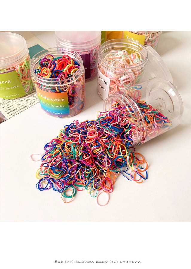 Children's hair accessories disposable rubber band Small color baby head rope does not hurt the hair high elastic girl tie head rubber band