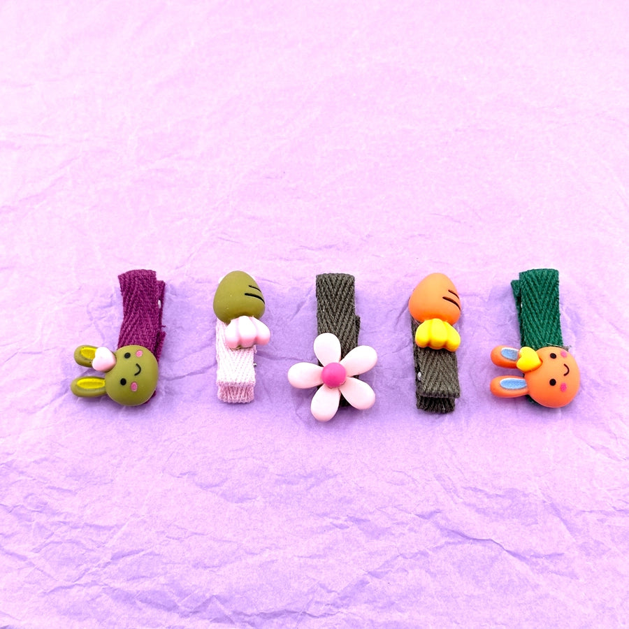 classic style rabbit alloy plastic hair clip