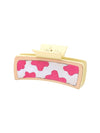 Women's Cute Cows Cow Pattern Pu Leather Hair Claws