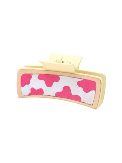 Women's Cute Cows Cow Pattern Pu Leather Hair Claws