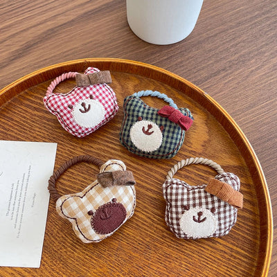 Cute Women's Girl'S Bear Cloth Hair Tie