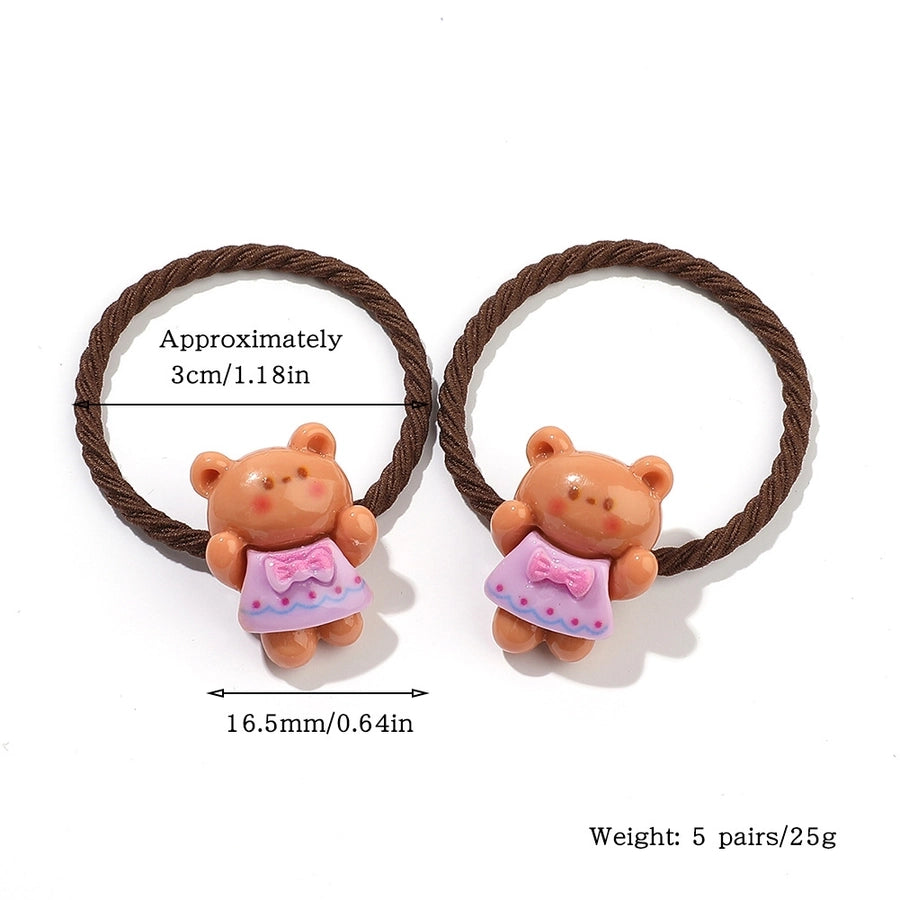 Kid'S Cartoon Style Cute Sweet Bear Plastic rubber band Hair Tie