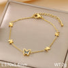 Vintage Style Streetwear Flower 304 Stainless Steel 18K Gold Plated Bracelets In Bulk