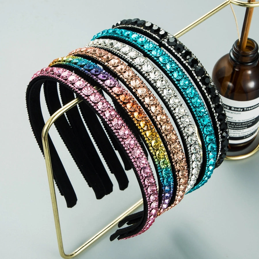 korean fashion simple color rhinestone headband