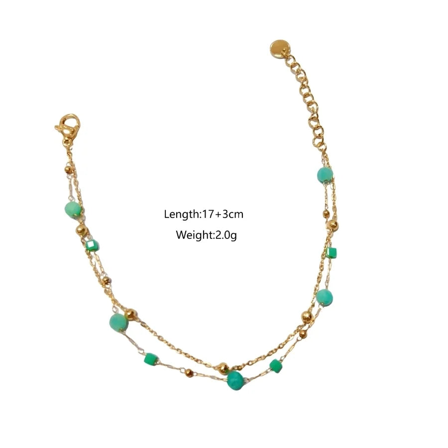 Modern Style Classic Style Love Starfish Heart Shape 304 Stainless Steel natural stone Bracelets In Bulk