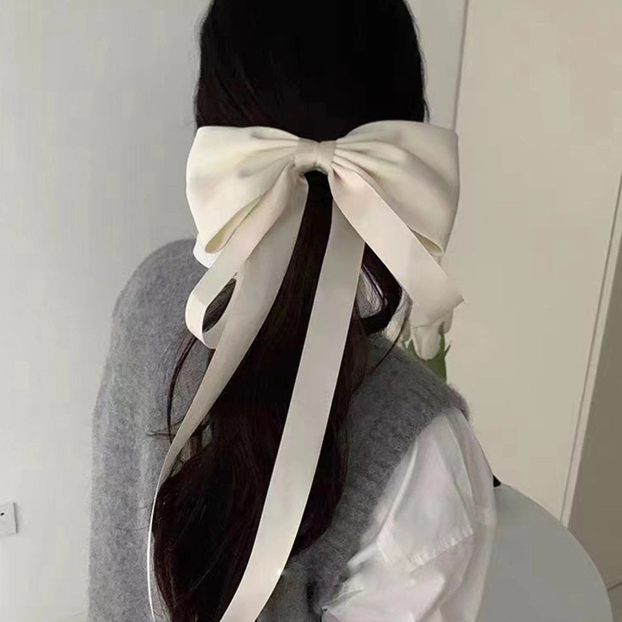 women's simple style bow knot cloth hair clip