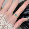 Copper Four Leaf Clover Heart Shape Flower Open Rings