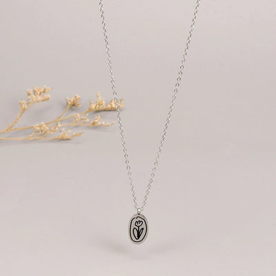 Jewelry Simple Style Flower 304 Stainless Steel Rhinestones 18K Gold Plated Plating Pendant Necklace