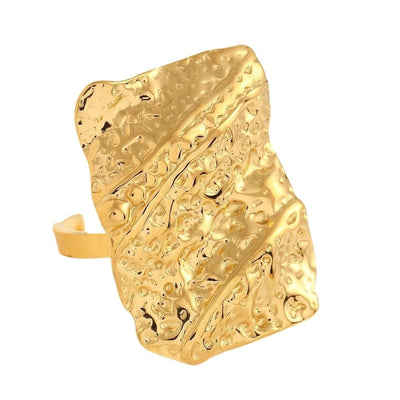 Jewelry Retro Simple Style Geometric 304 Stainless Steel Plating Open Rings