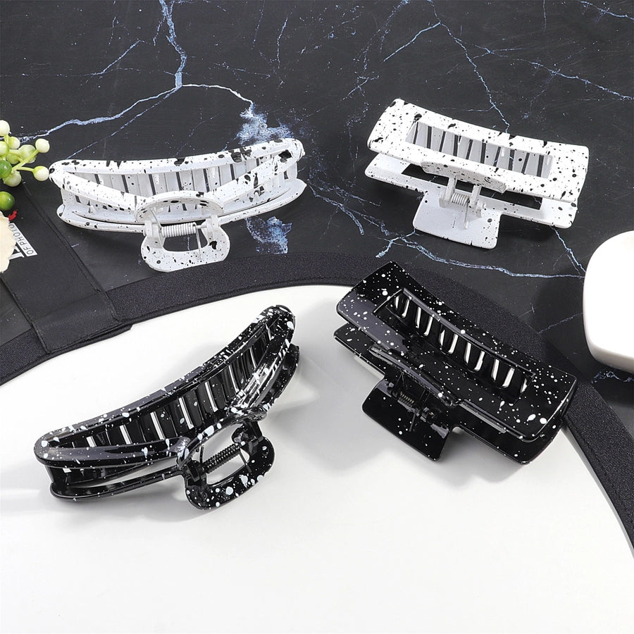 women's simple style color block plastic stoving varnish hair claws