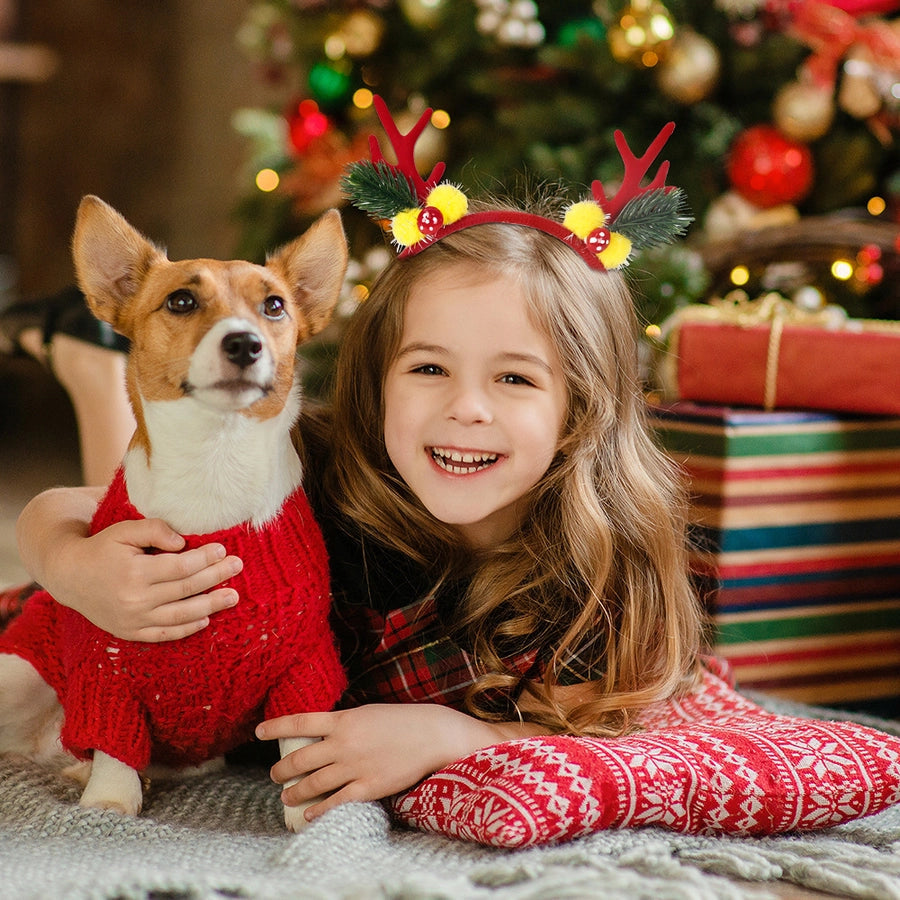 Christmas Cartoon Style Cute Women's Antlers Plastic Hair Band