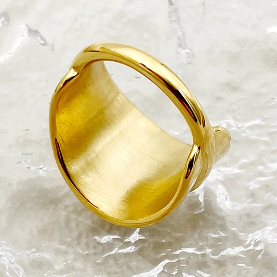 Jewelry Casual Modern Style Roman Style Geometric Heart Shape 304 Stainless Steel Zircon 14K Gold Plated Enamel Plating Inlay Rings