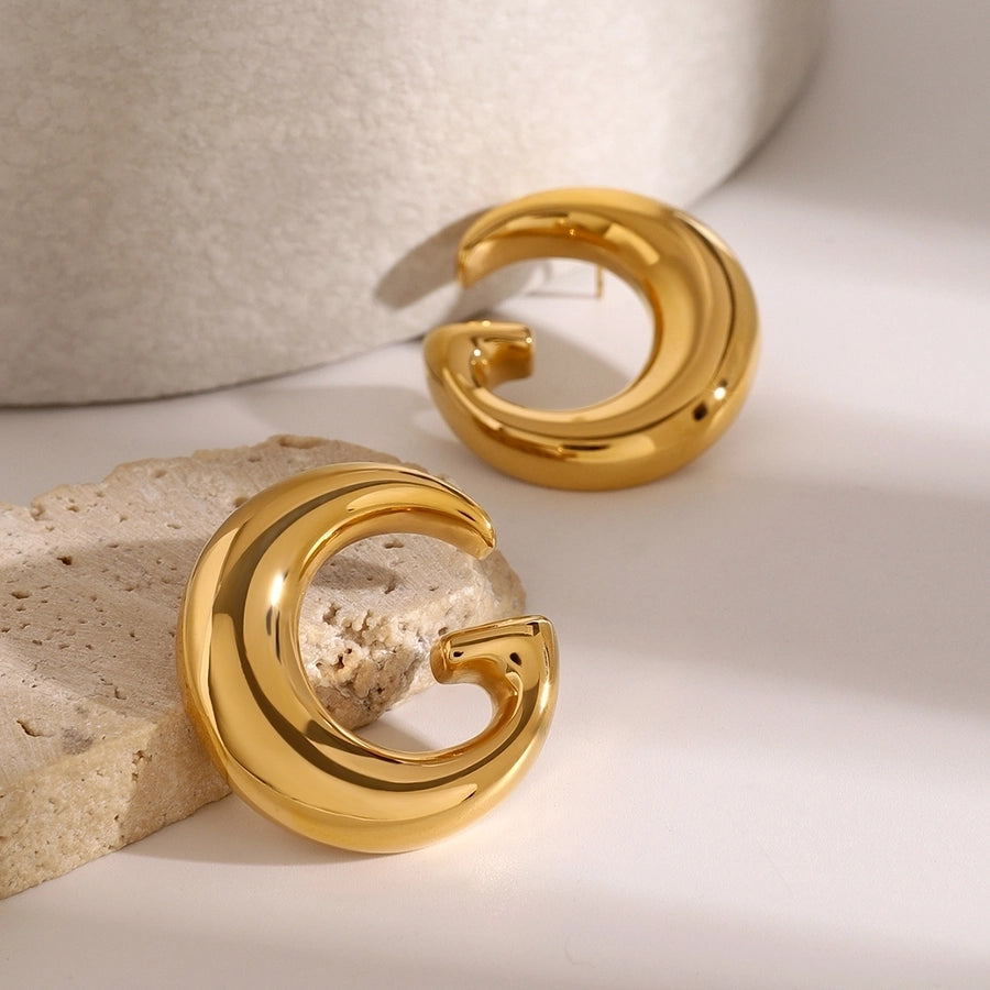 1 Pair Simple Style Classic Style Letter 304 Stainless Steel Ear Studs