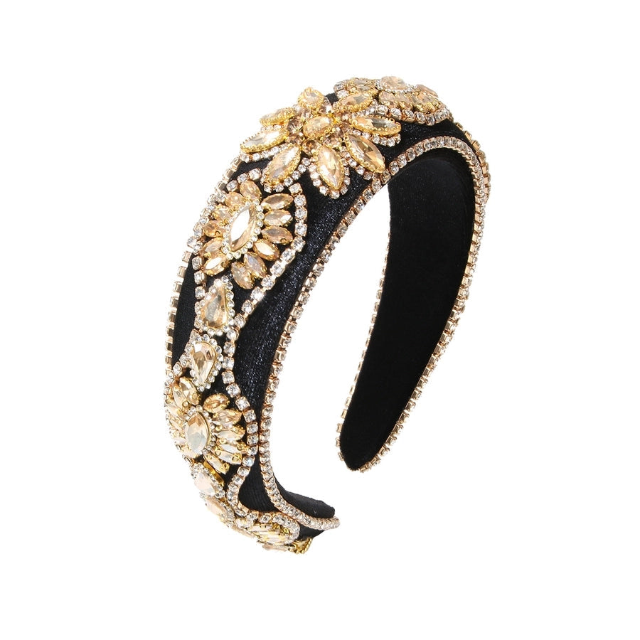 Women's Elegant Streetwear Geometric Flannel Rhinestones Hair Band